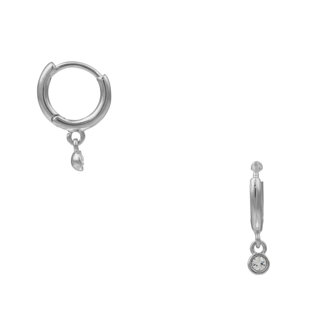 Orelia London Mini Crystal Drop Micro Hoop Earrings Made With Swarovski Crystals