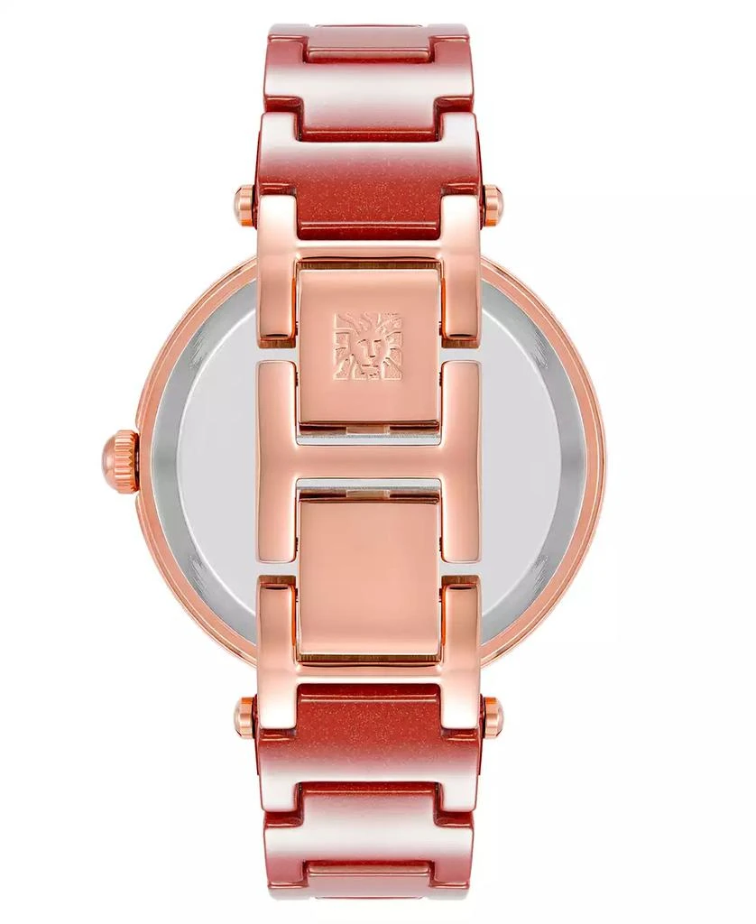 Anne Klein Women's Quartz Red Ceramic Link Watch 3