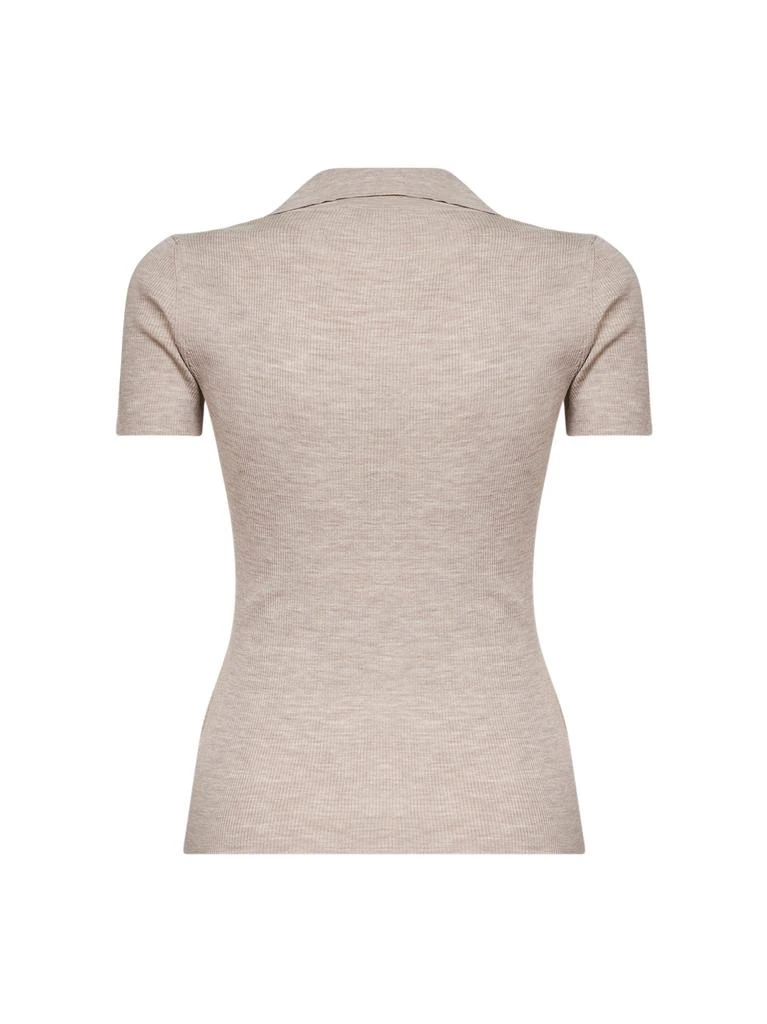 Max Mara MAX MARA | Powder ribbed wool MXMALBERO polo shirt | Women | M 2