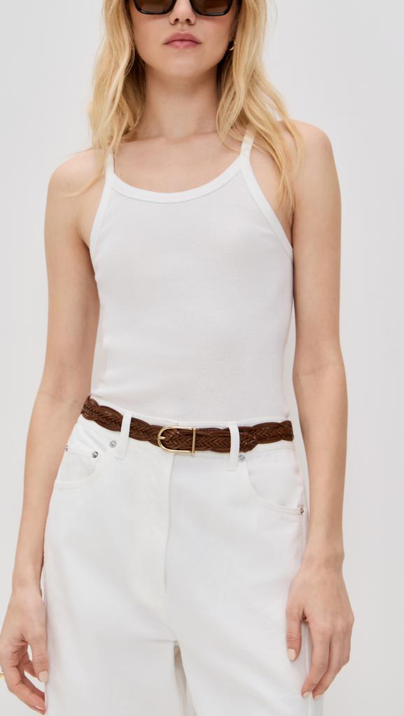 Andersons Slim Double Hand Woven Leather Belt