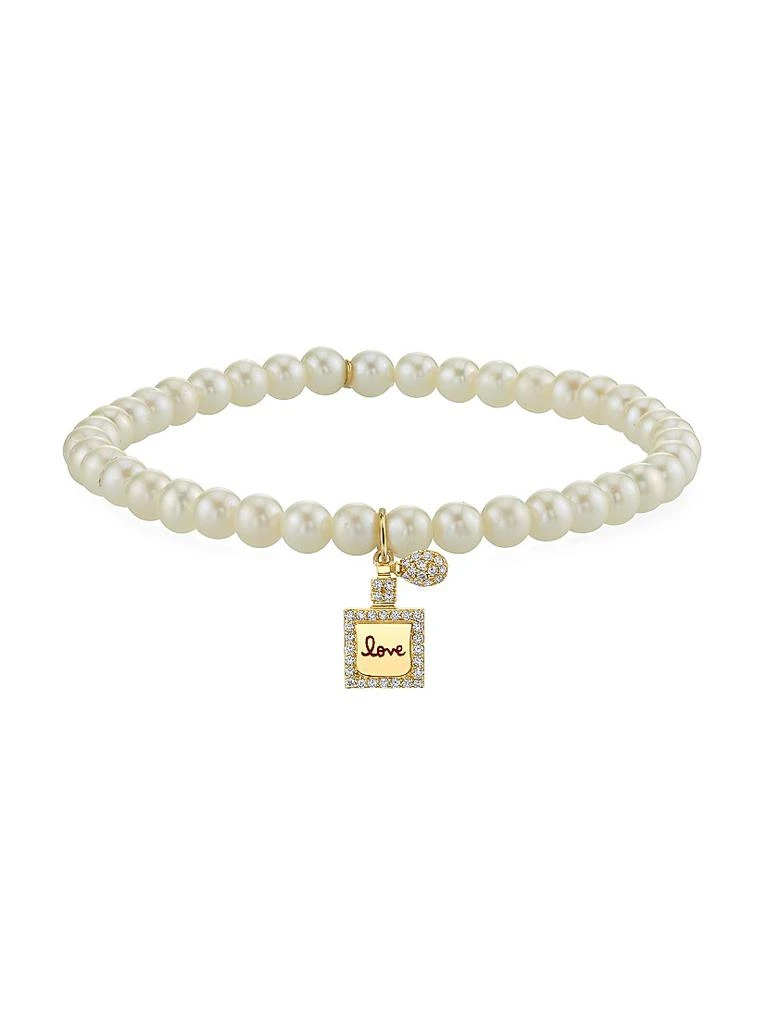 Sydney Evan 14K Yellow Gold, Freshwater Pearl
0.22 TCW Diamond Perfume Bottle Bracelet