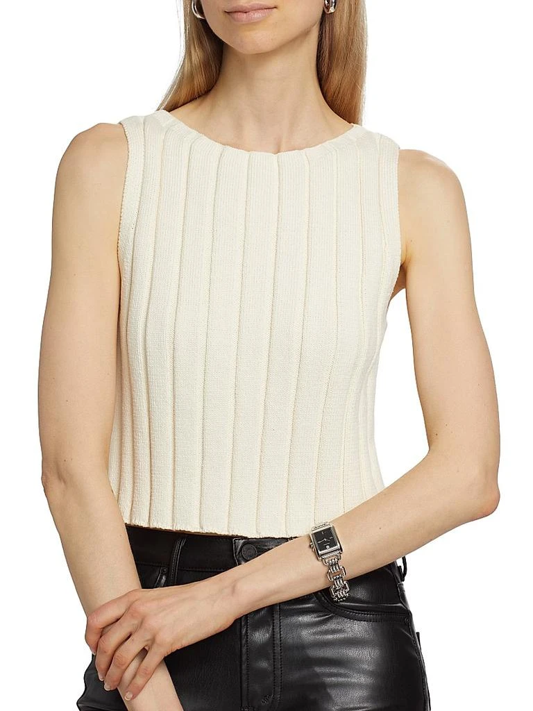 Reformation Callie Cotton Rib-Knit Sweater Tank 6