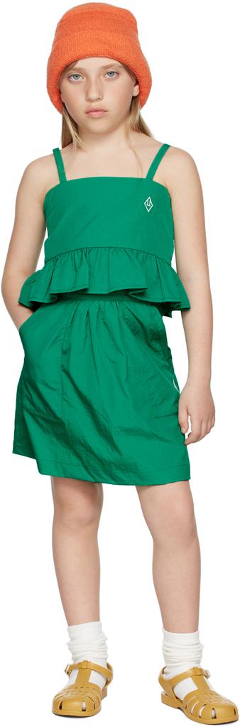 The Animals Observatory Kids Green Logo Bird Skirt