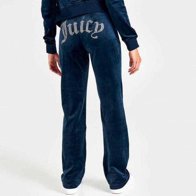 JUICY COUTURE Women's Juicy Couture OG Big Bling Velour Track Pants