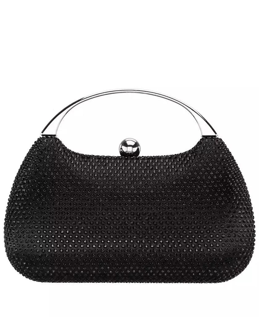 Nina Crystal Minaudiere with Metal Handle 1