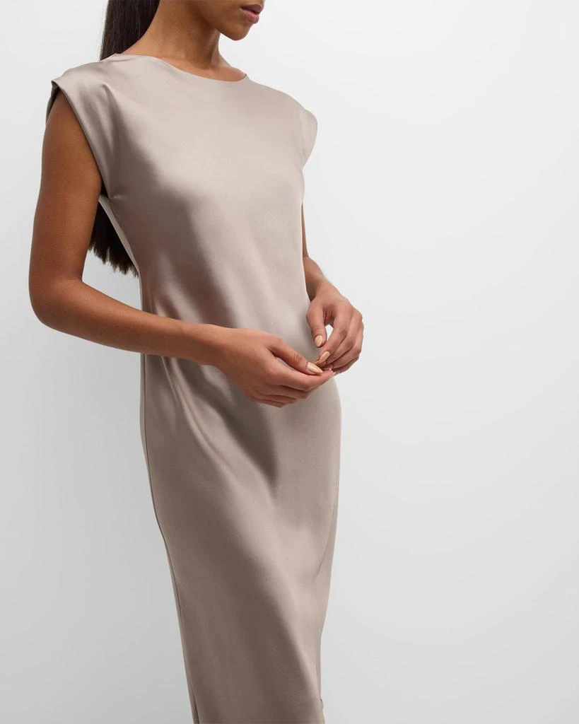 Marella Aquile Cap-Sleeve Satin Midi Dress 7