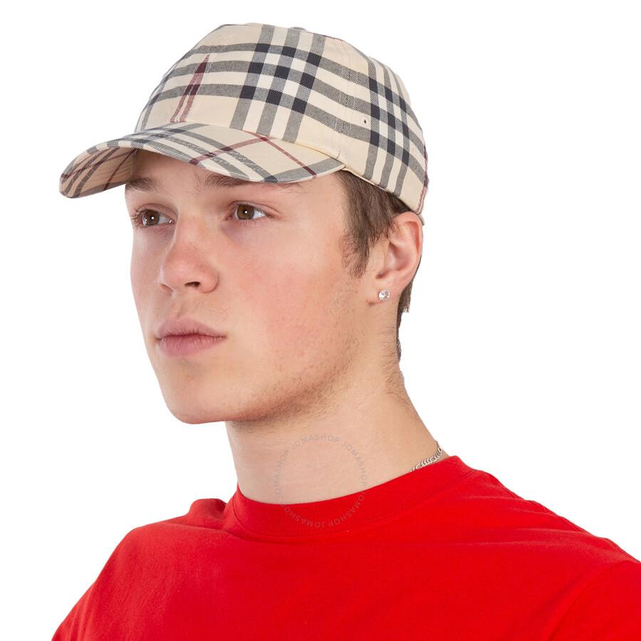 Burberry Burberry Archive Plaid-Check Cotton Baseball Cap, Size Medium