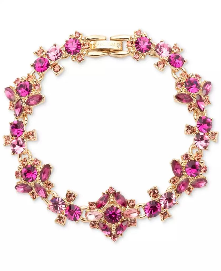 MARCHESA Gold-Tone Crystal & Stone Flex Bracelet 1