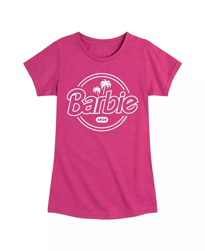 Barbie Big Girls Logo Palm Trees Graphic Short Sleeve T-Shirt 1