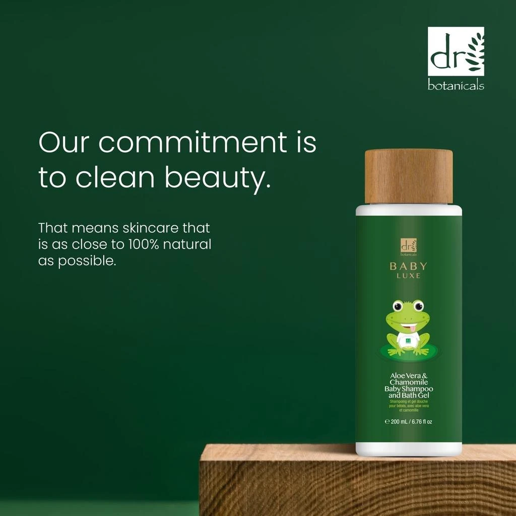 Dr. Botanicals Baby Lux Aloe Vera & Chamomile Baby Shampoo & Bath Gel 200ml Twin Value Savings Pack 4