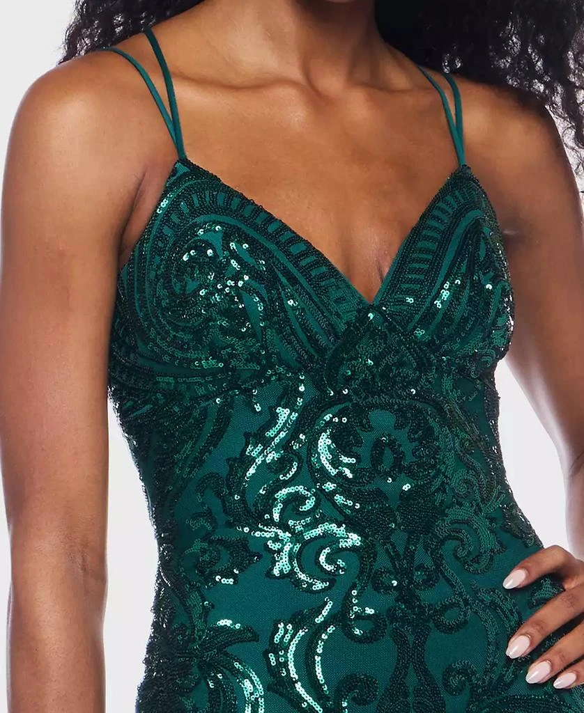 slim fit dress slacks b. darlin teal strappy back satin gown – The SheShop (Birmingham) main image 0