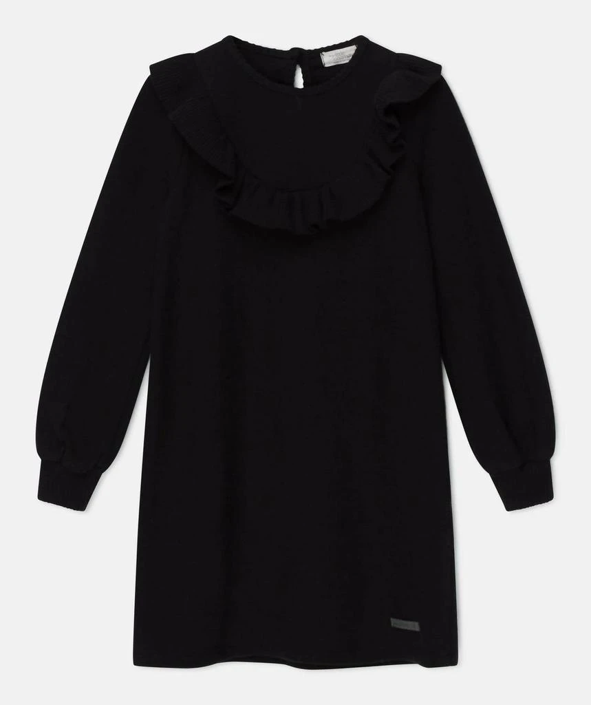 Shop Kids Carol Knit Ruffle Dress In Black on Sale at BeyondStyle