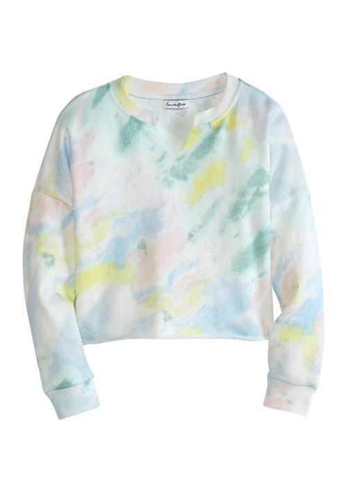 Love, Fire Fire Girls 7 16 Long Sleeve Notched Sweatshirt