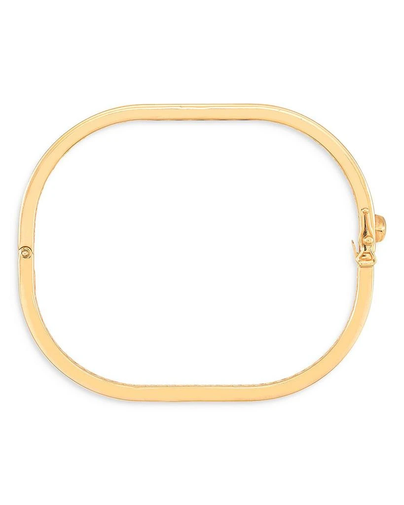 Alberto Amati 14K Yellow Gold Cushion Hinged Bangle Bracelet 3