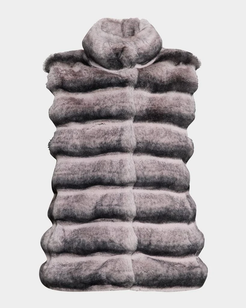 Theia Horizontal Chinchilla-Like Faux Fur Vest