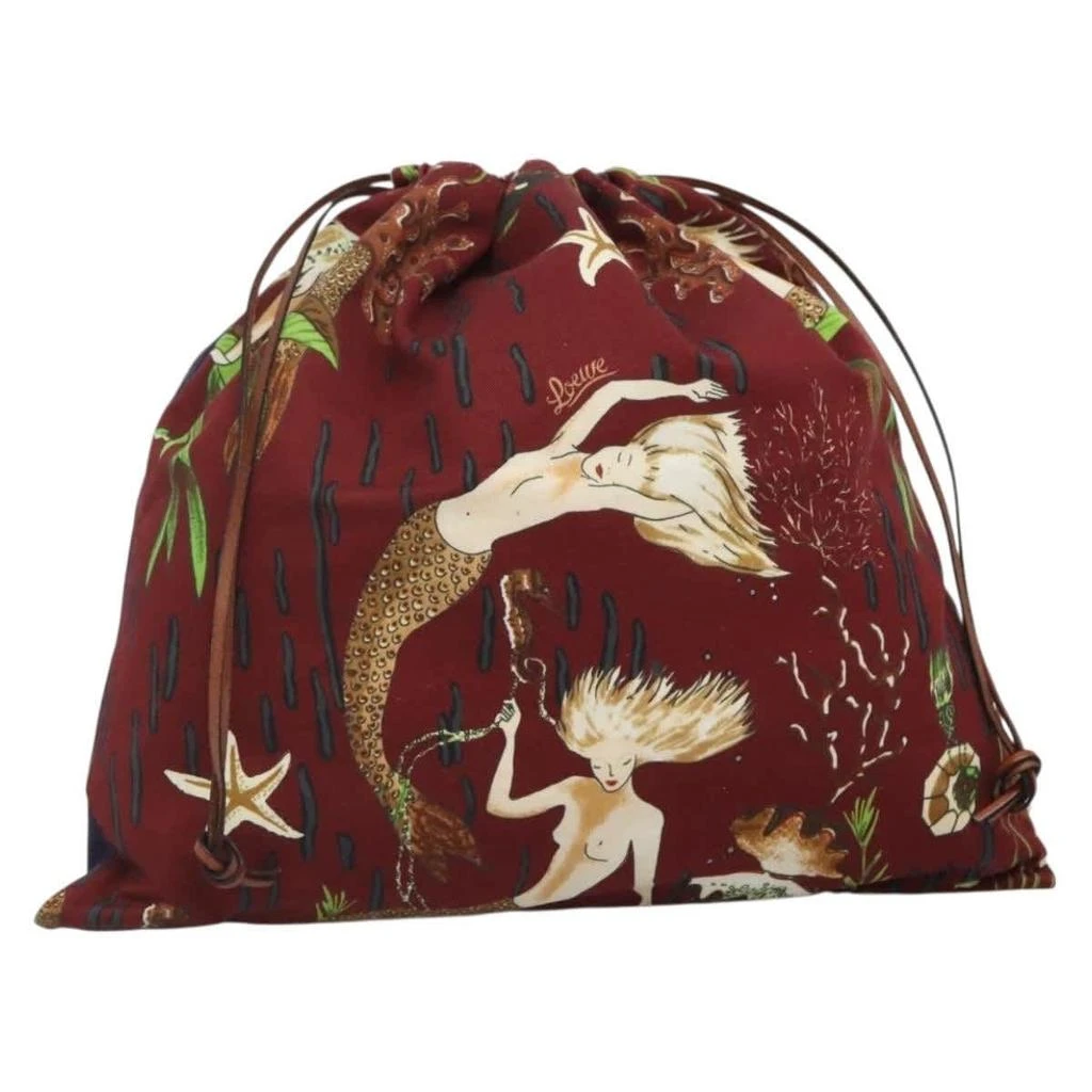 Loewe Paula Drawstring Pouch Printed Canvas Canvas Handbag (Pre-Owned)