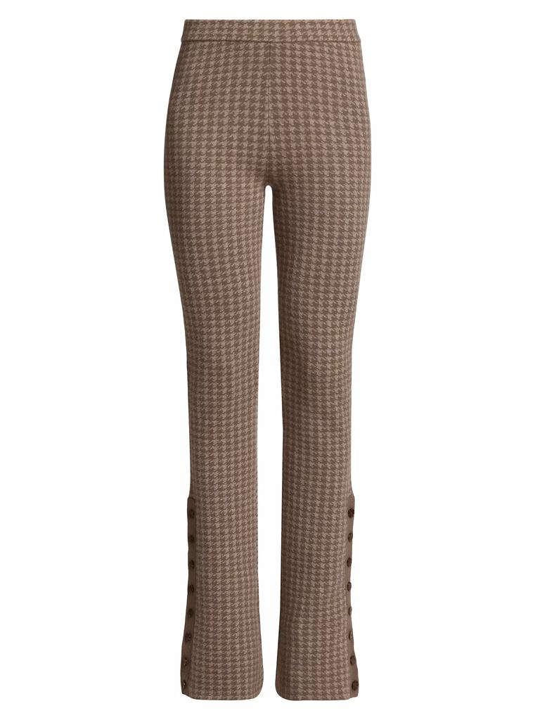 Naadam Houndstooth Wool & Cashmere Pants