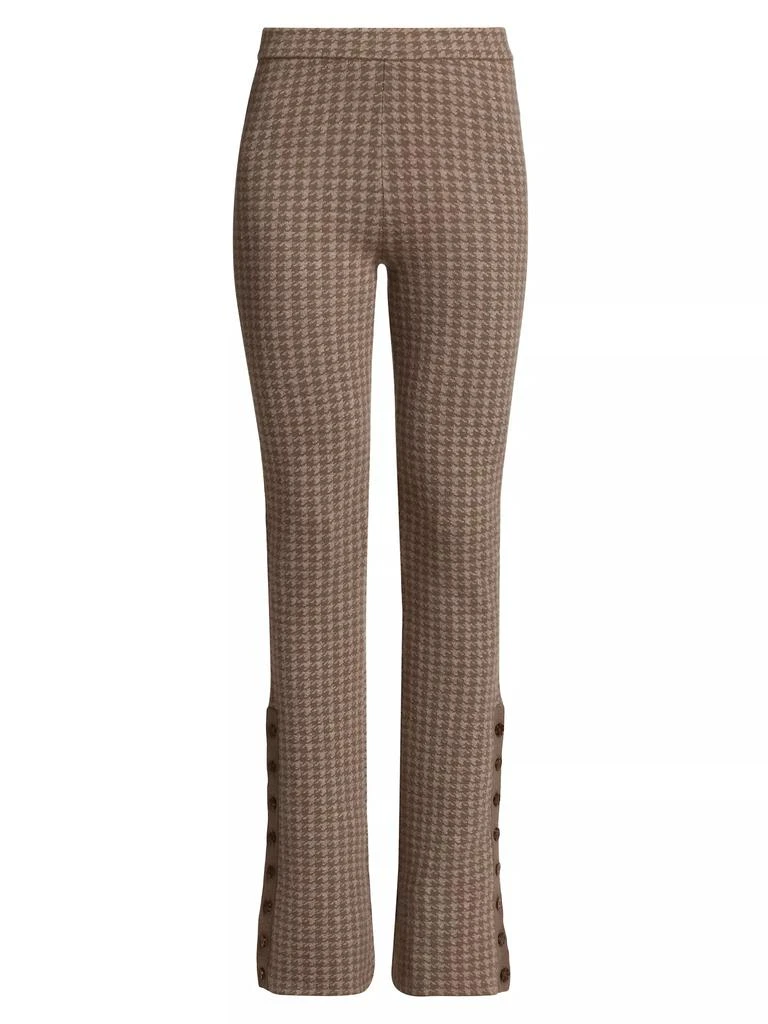 Naadam Houndstooth Wool & Cashmere Pants 1