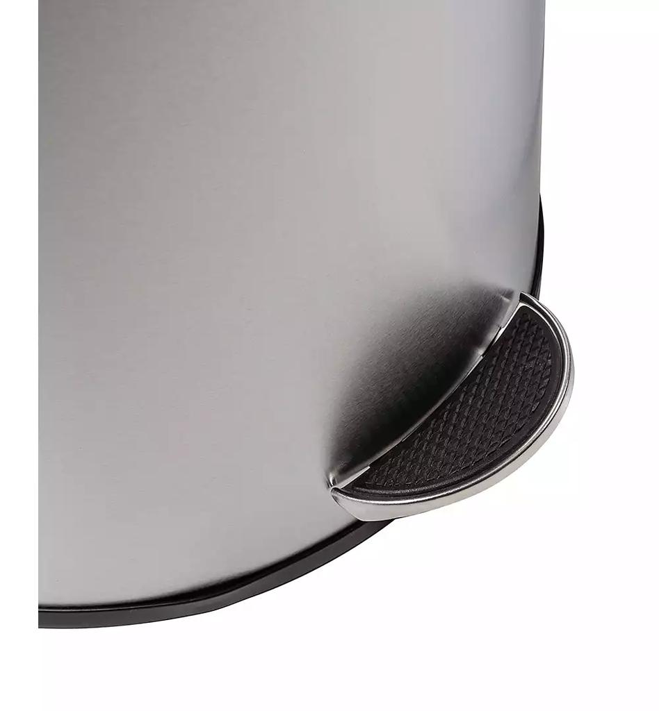 Honey Can Do 40-Liter Semi-Round Stainless Steel Step Trash Can with Lid