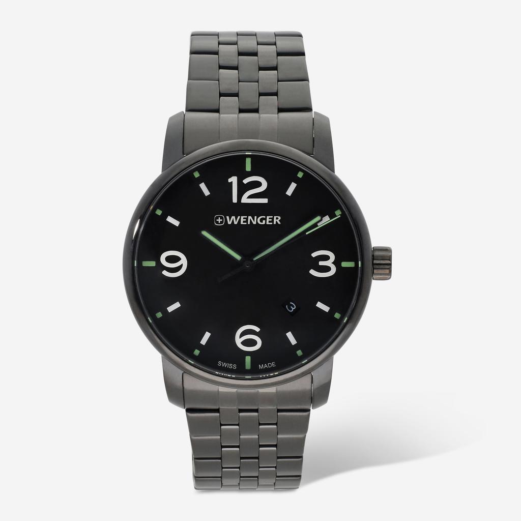 Wenger Swiss Army Men's 01.1741.119 Urban Metropolitan Black Dial Watch 42 mm
