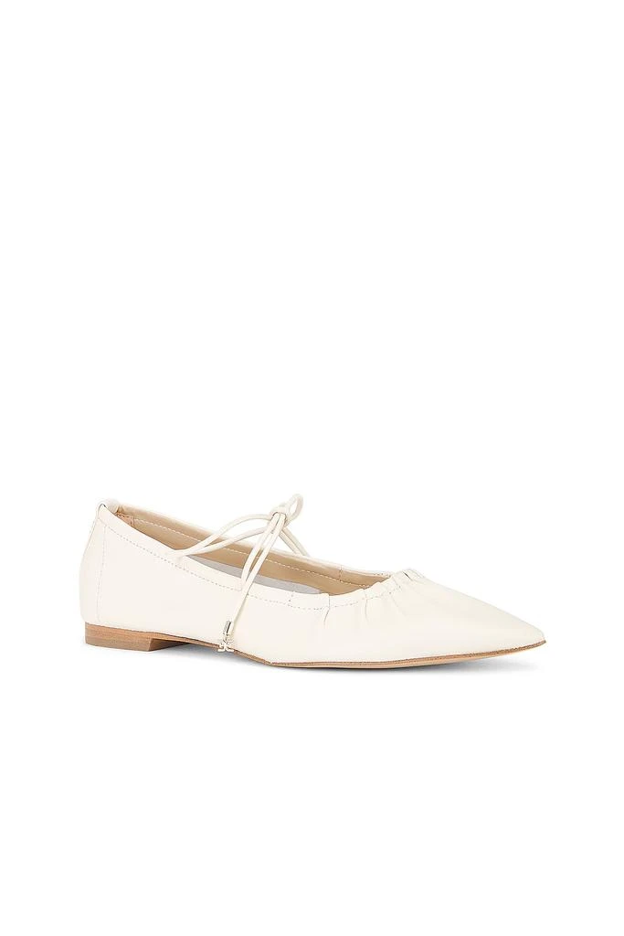 Sam Edelman Bri J1313L2100 Women's Modern Ivory Leather Ballet Flat Shoes FZP034 (Ivory,8) 1