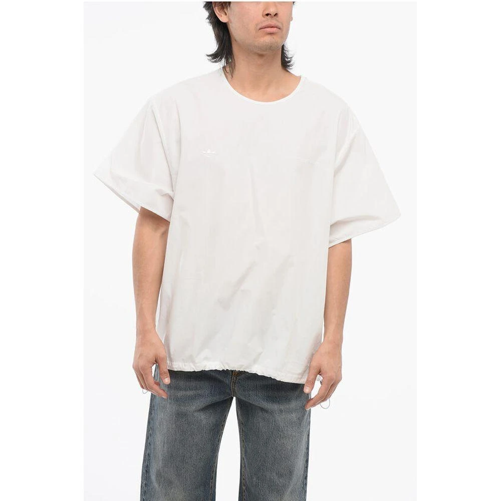 Adidas Adidas WALES BONNER Cotton Poplin Shirt with Drawstring Men's Hem 1