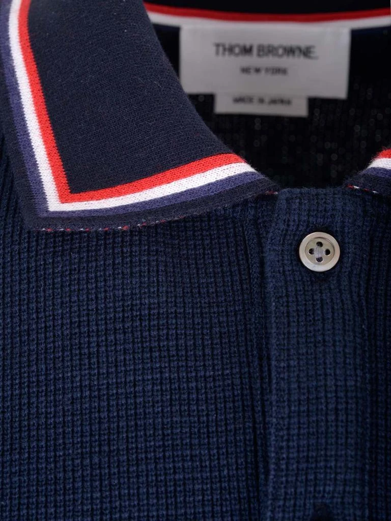 Thom Browne Thom Browne Textured Short-Sleeved Polo Shirt 3