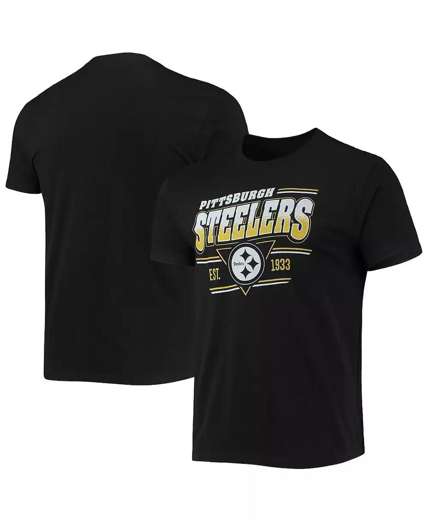 Junk Food Men's Black Pittsburgh Steelers Throwback T-shirt