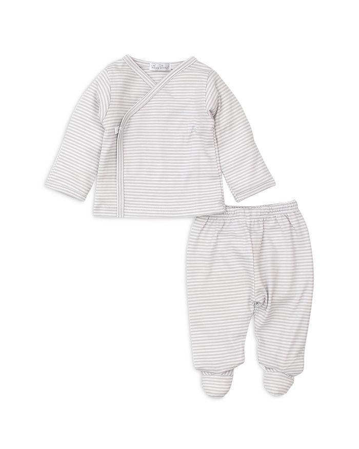 Kissy Kissy Unisex Cotton Striped Shirt and Footed Pants Set - Baby