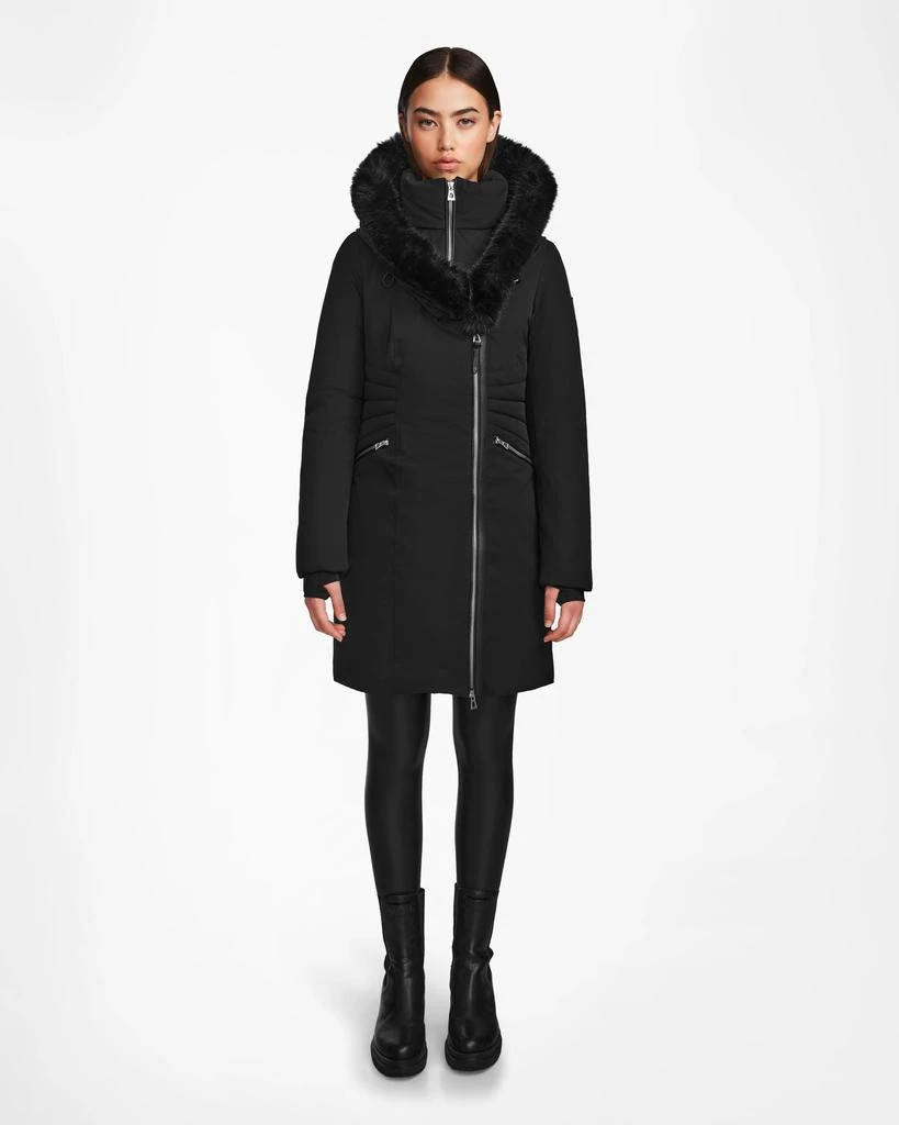 RUDSAK CORA WOMEN'S FITTED DOWN JACKET WITH REMOVABLE FAUX FUR 7