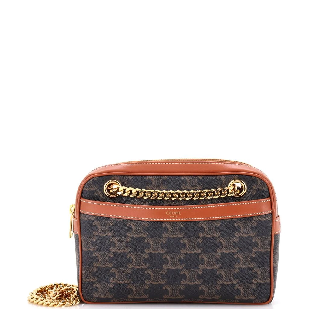 Celine Patapans Bag Triomphe Coated Canvas Small 1