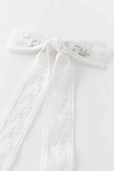 Urban Outfitters Floral Lace Hair Bow Barrette 3