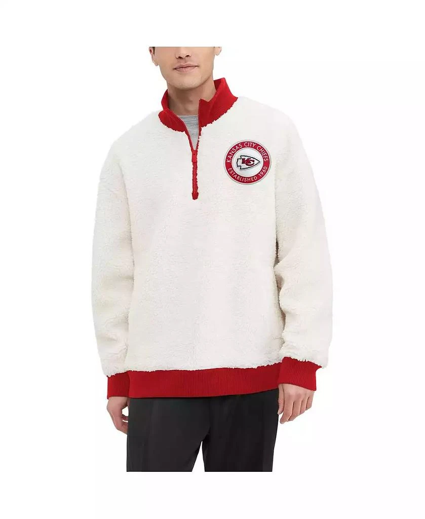 Tommy Hilfiger Men's Cream Kansas City Chiefs Jordan Sherpa Quarter-Zip Sweatshirt 1