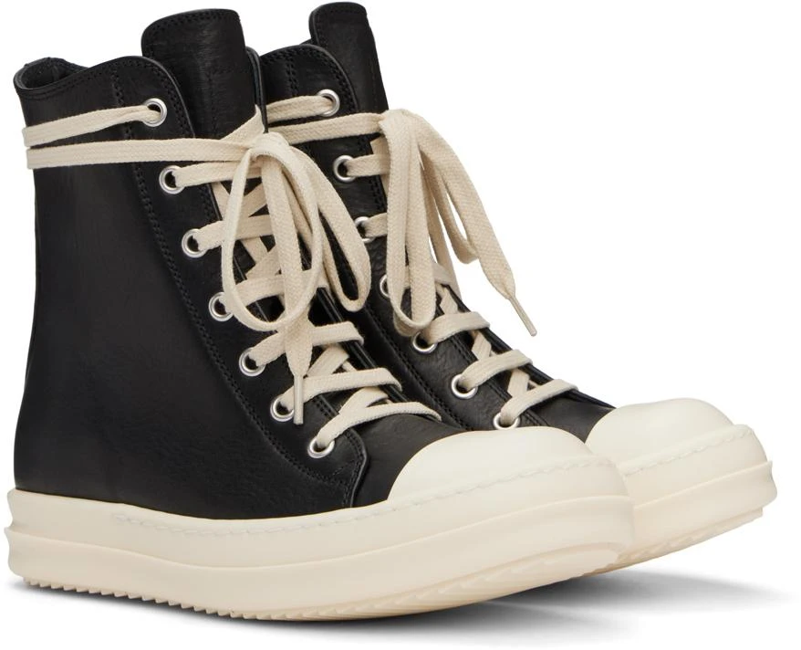 Rick Owens Black Porterville Washed Calf Sneakers 4