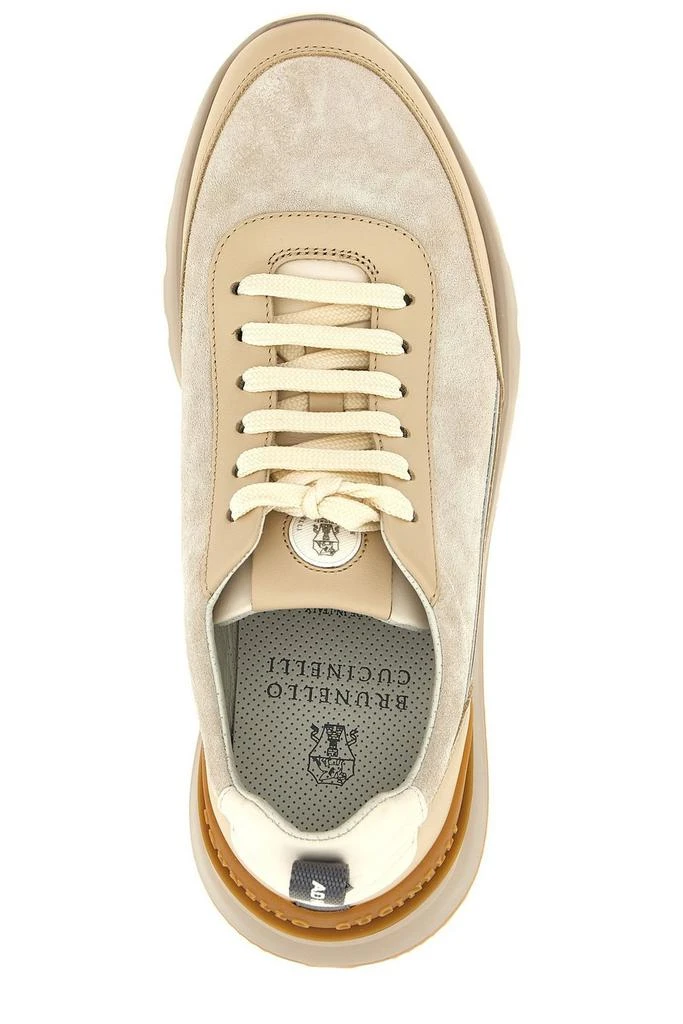 Brunello Cucinelli Brunello Cucinelli Logo Embossed Lace-Up Sneakers 4