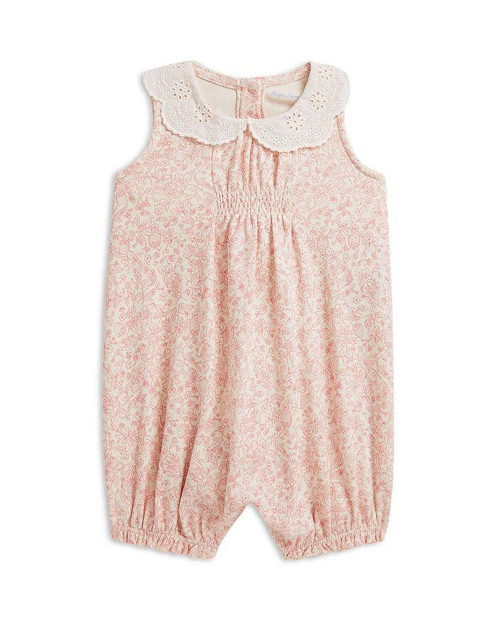Ralph Lauren Girls
 Strawberry Print Cotton Bubble Shortall - Baby