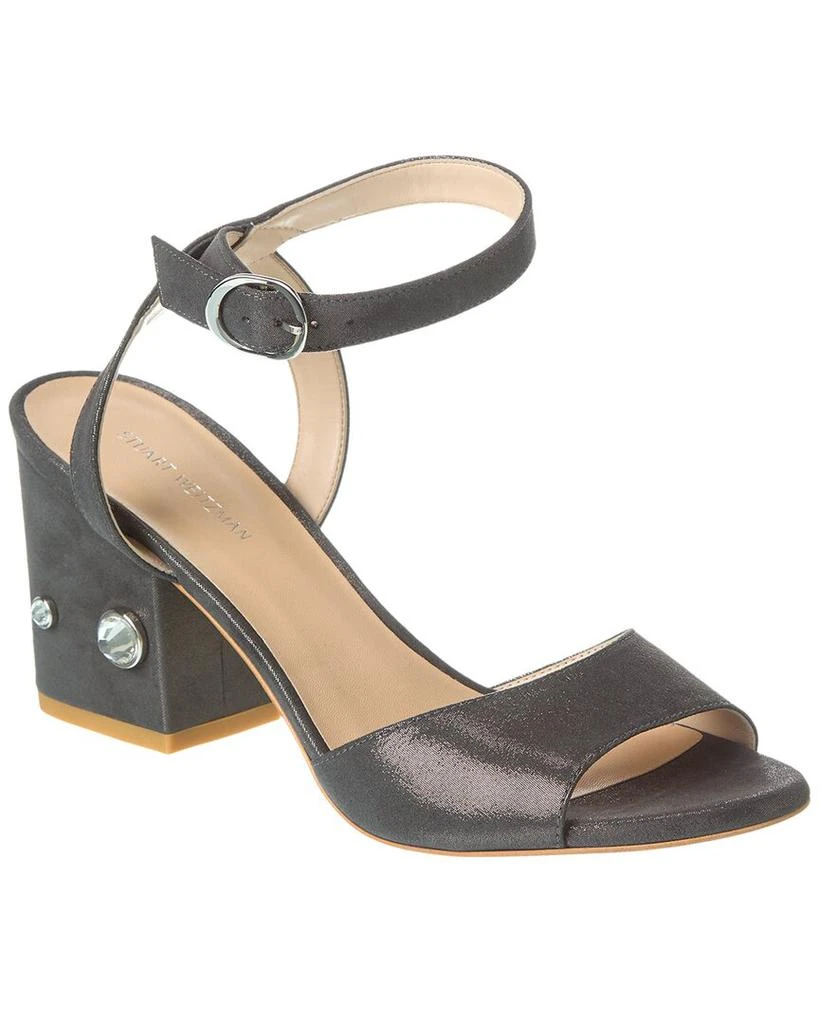 Stuart Weitzman Allshine 75 Suede Block Sandal 1