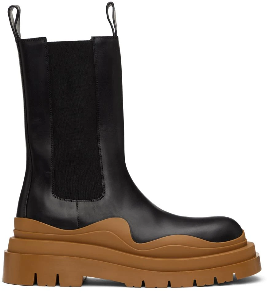 Bottega Veneta Black Tire Chelsea Boots 1