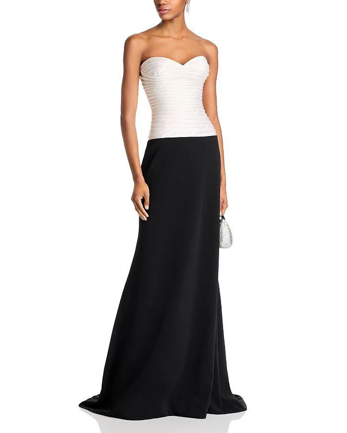 Sergio Hudson Duchess Satin Column Dress 3