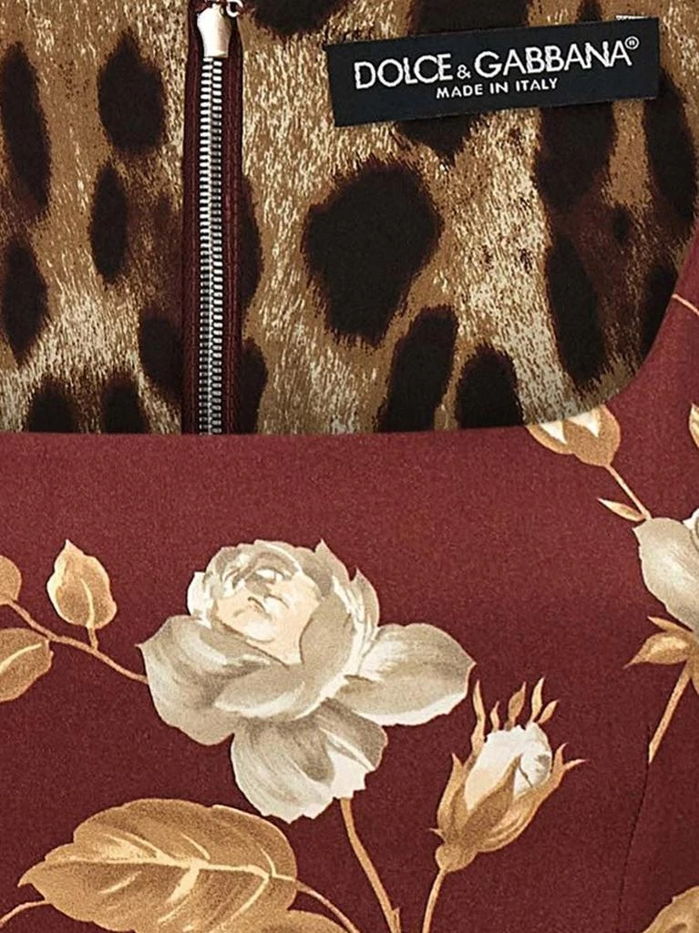 Dolce 
Gabbana Vintage rose print satin midi pencil dress 5