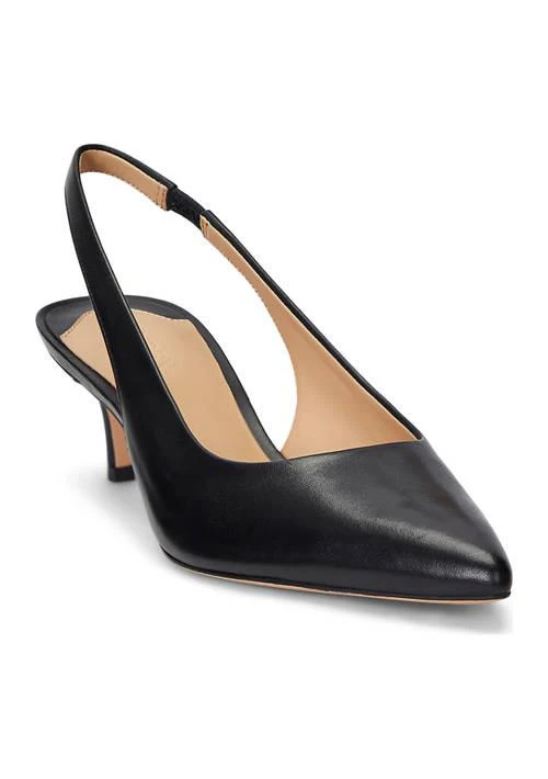 Ralph Lauren Ralph Lauren Lolah Burnished Leather Slingback Pumps 1
