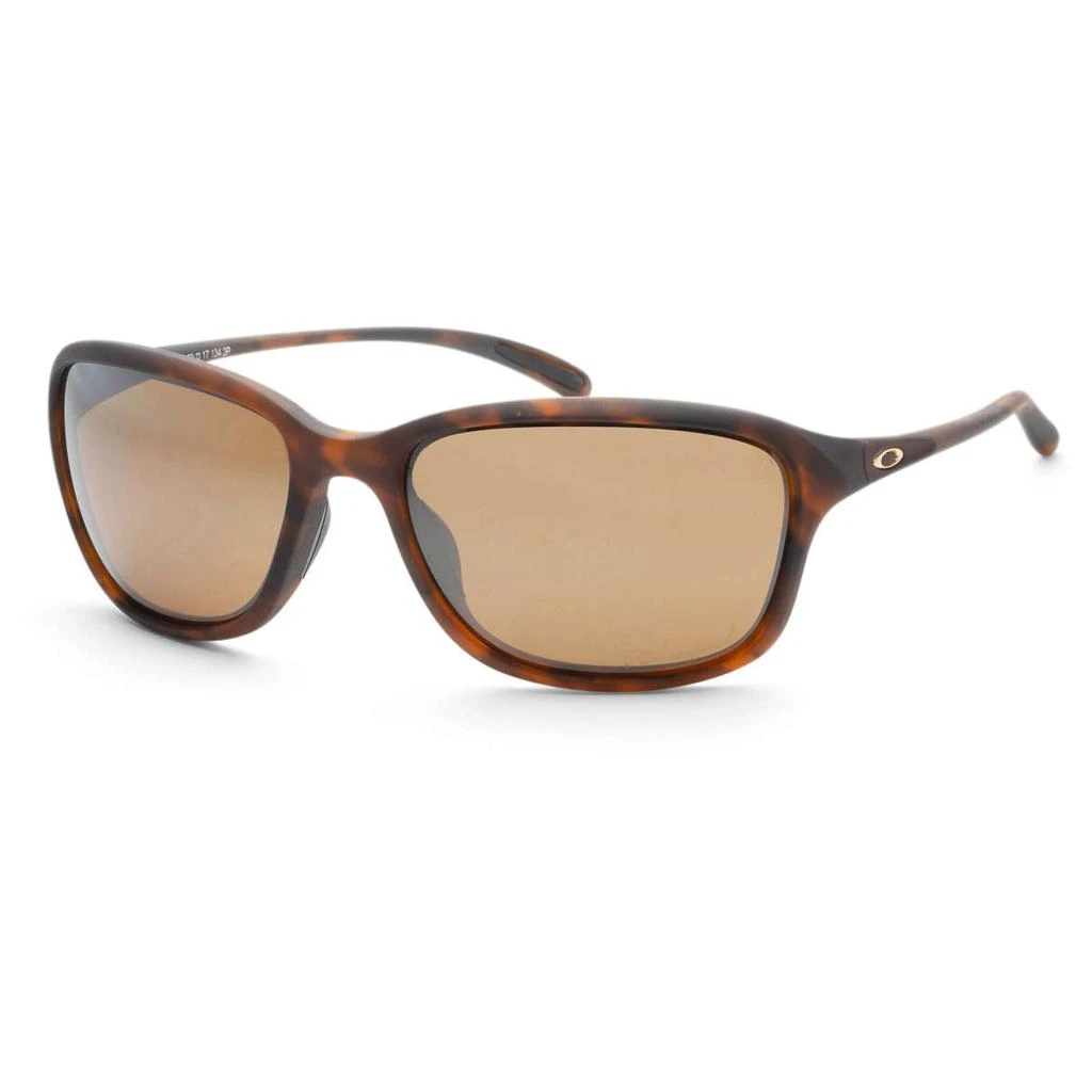 Oakley Oakley She's Unstoppable Women's Brown Butterfly Polarized Sunglasses 1