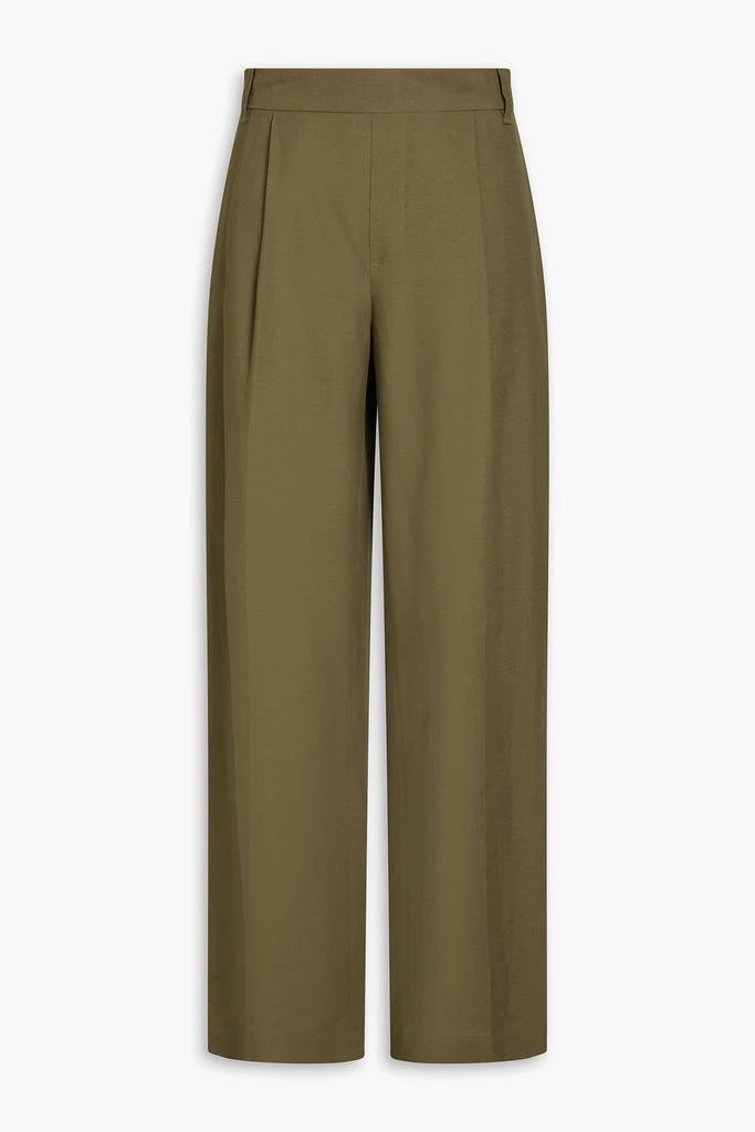 Vince Lyocell and linen-blend wide-leg pants 1