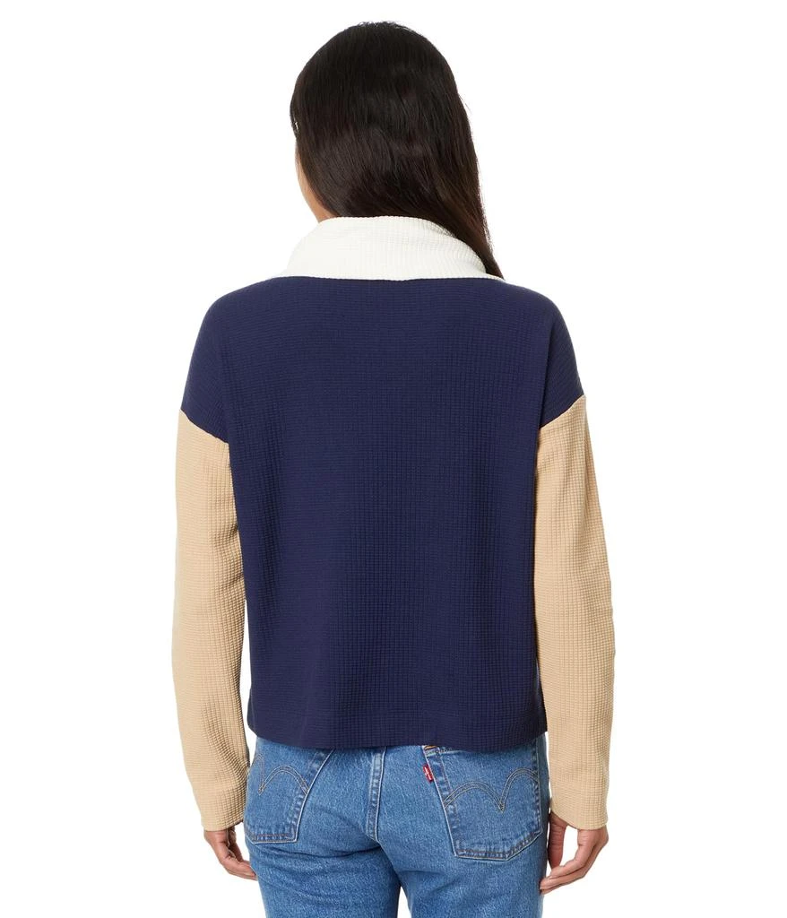 Lilla P Color-Block Waffle 1/2 Zip 2