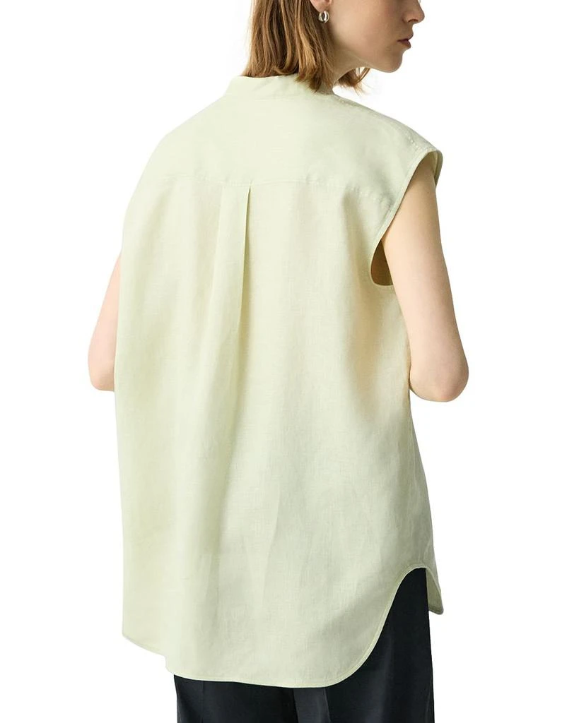 Theory Boxy Linen Top 4