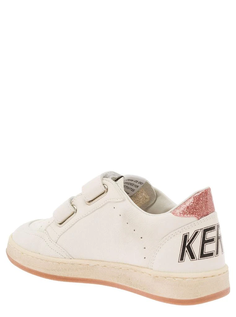 Golden Goose ball-star White Low Top Sneakers With Glitter Star In Leather Girl 3