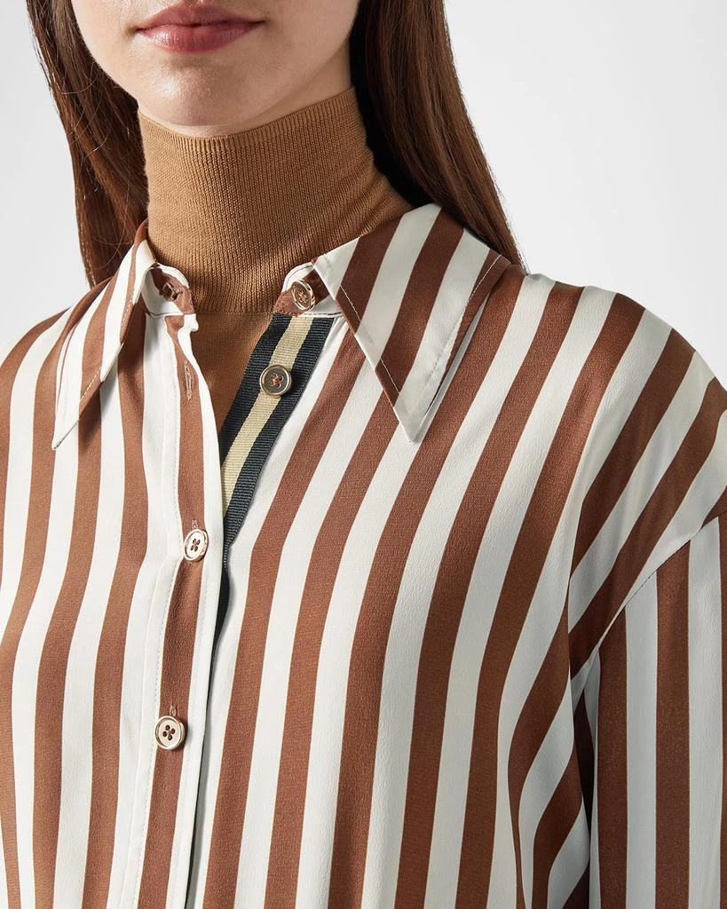 LK Bennett Blythe Striped Button-Down Blouse 5