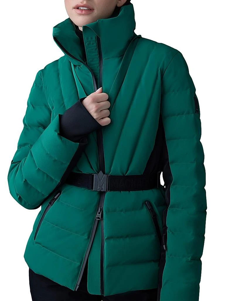 Mackage Elita Belted Down Ski Jacket With Shearling Hood 6