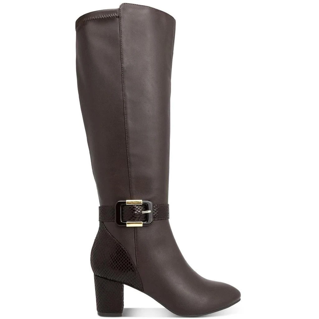 Karen Scott Isabell Womens Faux Leather Tall Knee-High Boots 2