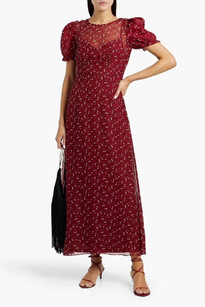 HVN Elizabeth printed silk-chiffon maxi dress 2